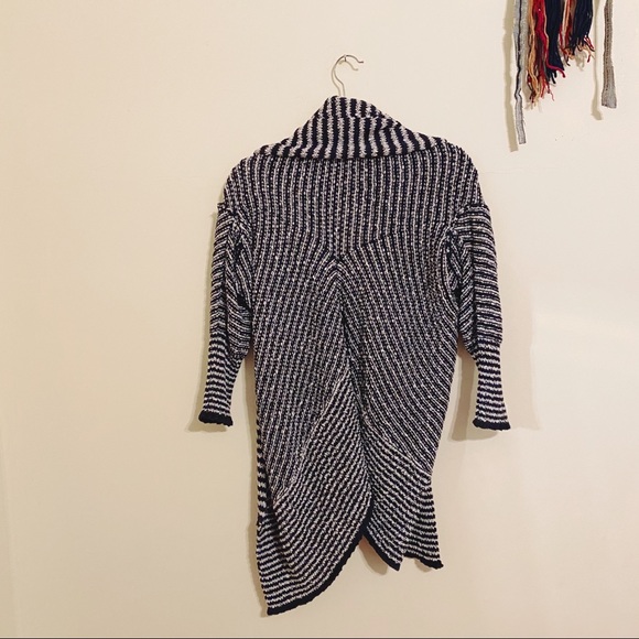 Free people • black & white striped knit cardigan - Picture 2 of 5